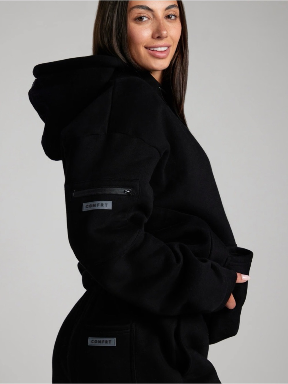 Comfort Oversized Black Hoodie - COMFRT